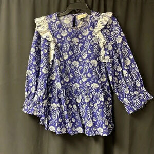 Universal Threads Blue‎ Boho Top XS